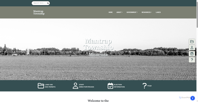 Security scan screenshot of https://mantraptownshipmn.gov/