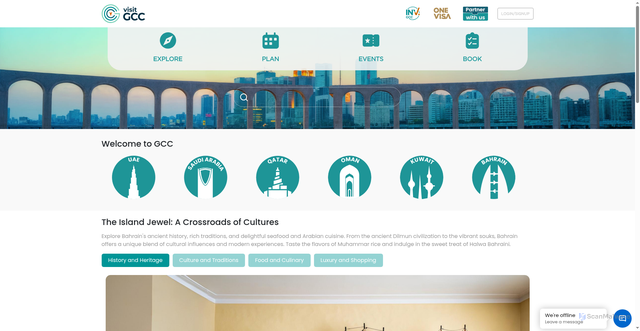 Security scan screenshot of https://www.visitgcc.com/country/bahrain
