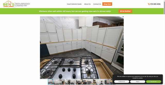 Security scan screenshot of https://bensrepurposedcabinetry.com/product/harmonious-holland/