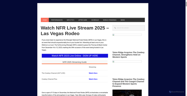 Security scan screenshot of https://vegasnfr.com/