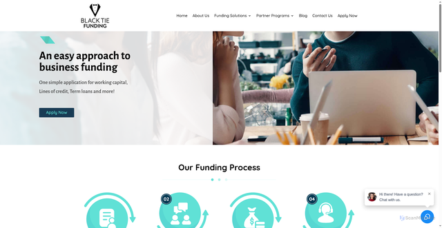 Security scan screenshot of http://blacktiecreditco.com/