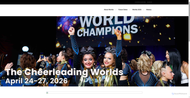 Security scan screenshot of https://thecheerleadingworlds.net/