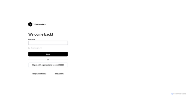 Security scan screenshot of https://www.teamworksapp.com