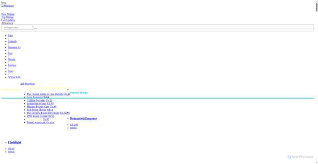 Security scan screenshot of https://www.mangago.me