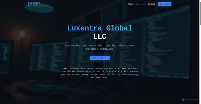 Security scan screenshot of http://luxentraglobal.space/