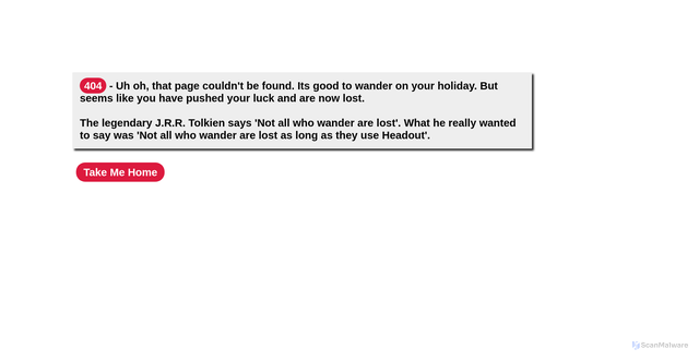 Security scan screenshot of https://api.headout.com
