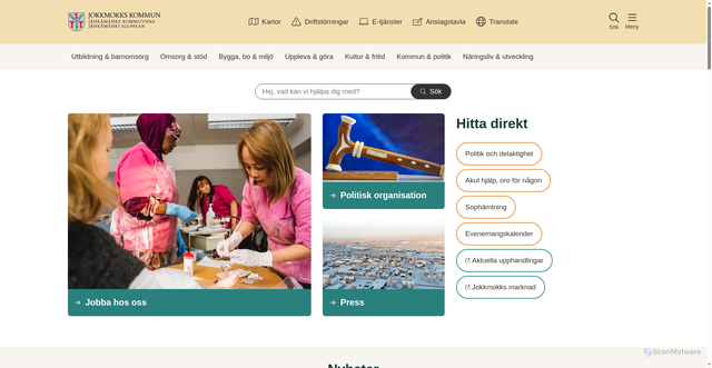 Security scan screenshot of https://www.jokkmokk.se/