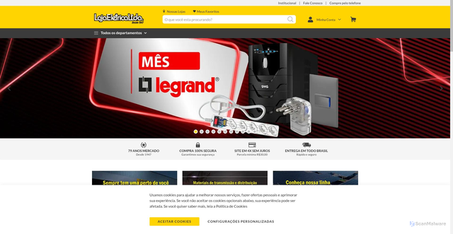Security scan screenshot of https://lojaeletrica.com.br