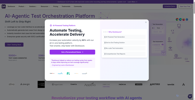 Security scan screenshot of https://godevassure.com/