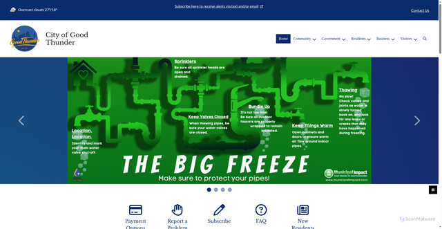 Security scan screenshot of https://goodthundermn.gov/
