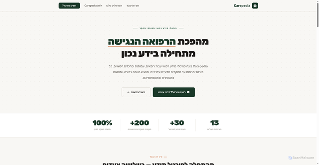Security scan screenshot of https://carepedia.org/