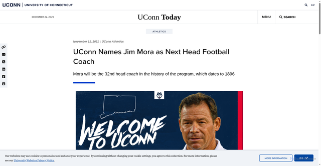 Security scan screenshot of https://today.uconn.edu/2021/11/uconn-names-jim-mora-as-next-head-football-coach/