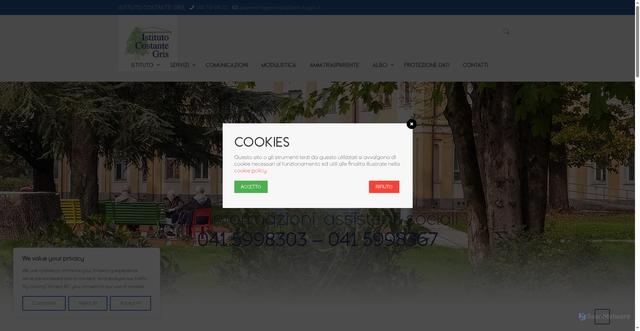 Security scan screenshot of https://www.istitutogris.it/