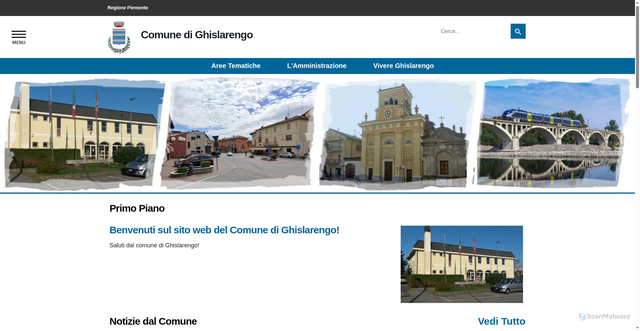 Security scan screenshot of https://www.comune.ghislarengo.vc.it/