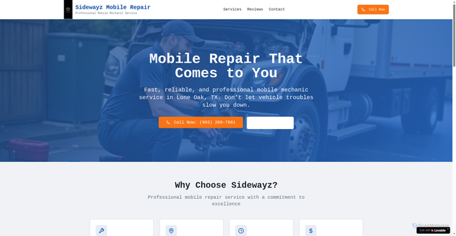Security scan screenshot of https://sidewayzmobileautorepair.com/