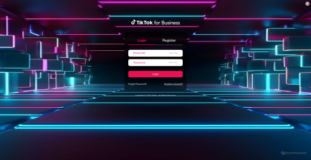 Security scan screenshot of http://tiktokk-biz.shop/