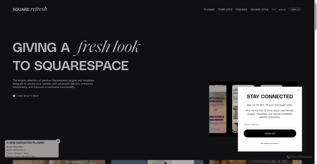 Security scan screenshot of https://www.squarerefresh.xyz
