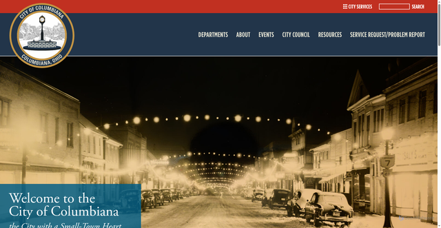 Security scan screenshot of https://columbianaohio.gov/