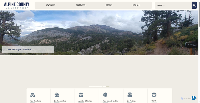 Security scan screenshot of https://alpinecountyca.gov/