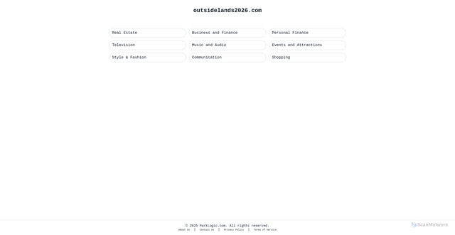 Security scan screenshot of outsidelands2026.com