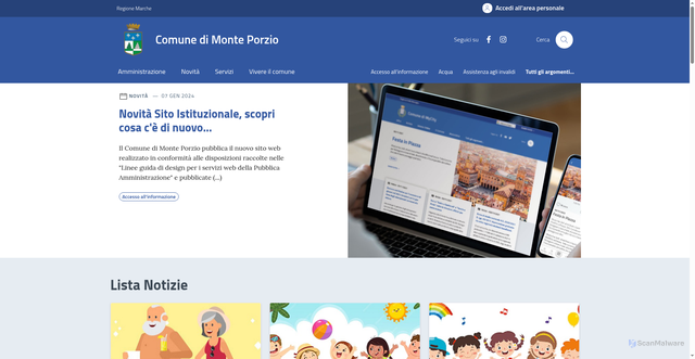 Security scan screenshot of https://www.comune.monte-porzio.pu.it