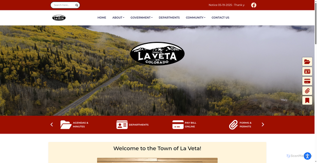 Security scan screenshot of https://townoflaveta-co.gov/