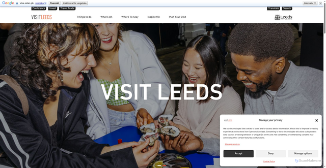 Security scan screenshot of https://visitleeds.co.uk
