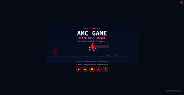 Security scan screenshot of https://amcmemes.netlify.app/