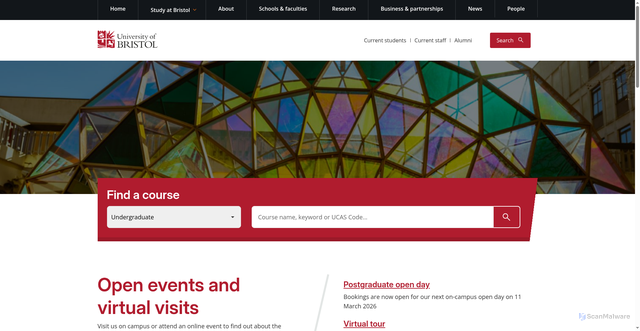 Security scan screenshot of https://bris.ac.uk