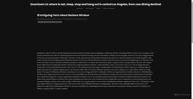 Security scan screenshot of https://ruangcreativehouse-dpo742oc6c29.edgeone.app/18-intriguing-facts-about-barbara-windsor.html