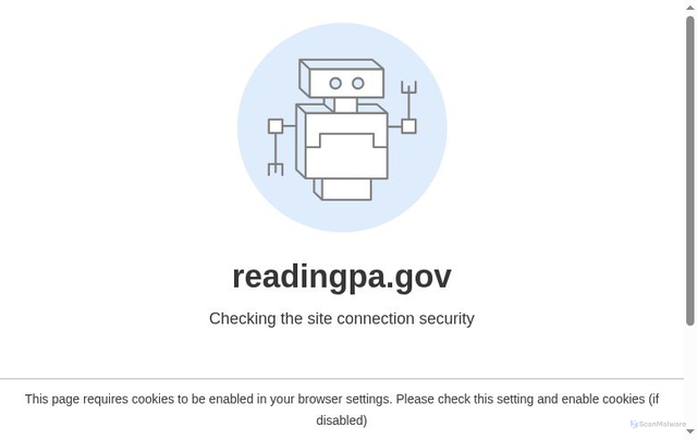 Security scan screenshot of https://readingpa.gov/