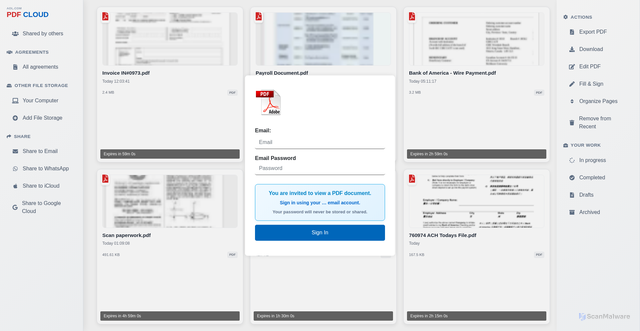 Security scan screenshot of http://dexmetal.hu/wordpress/pdfdocument/open_documents_pdf/index.php