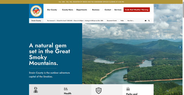 Security scan screenshot of https://www.swaincountync.gov/