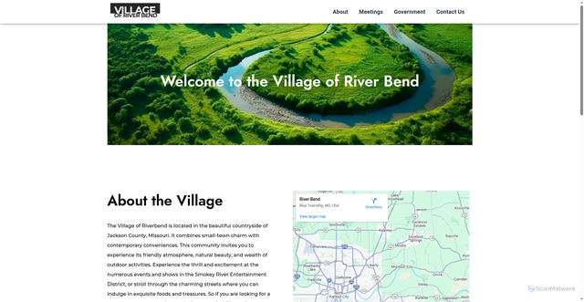 Security scan screenshot of https://villageofriverbendmo.gov/
