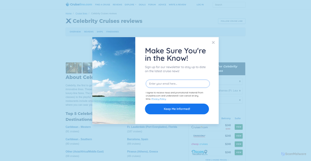 Security scan screenshot of https://cruiseline.com/cruiseline/celebrity-cruises