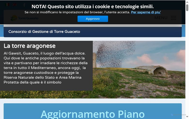 Security scan screenshot of https://www.riservaditorreguaceto.it/index.php/it/