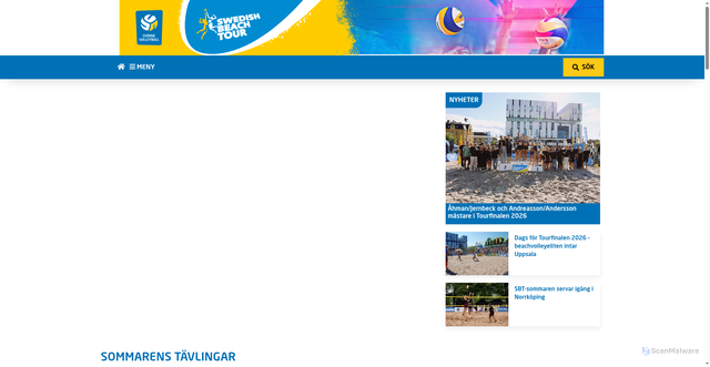 Security scan screenshot of https://swedishbeachtour.se