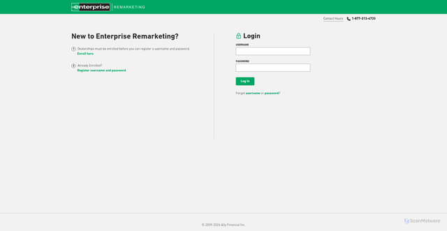 Security scan screenshot of https://www.enterpriseremarketing.com