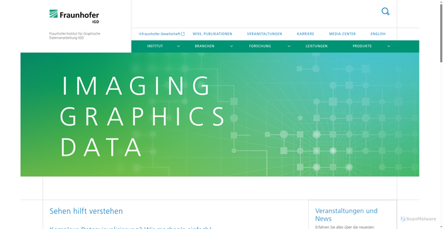 Security scan screenshot of https://www.igd-r.fraunhofer.de/