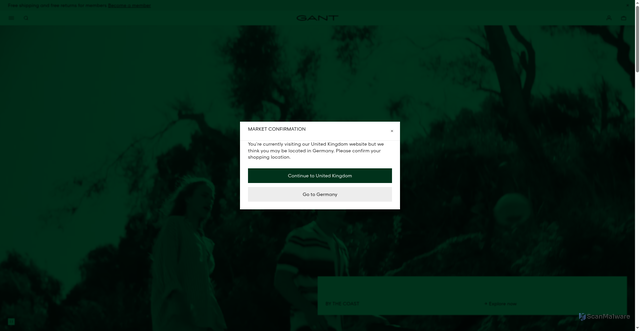 Security scan screenshot of https://www.gant.co.uk
