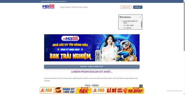 Security scan screenshot of http://mb88-app.com/