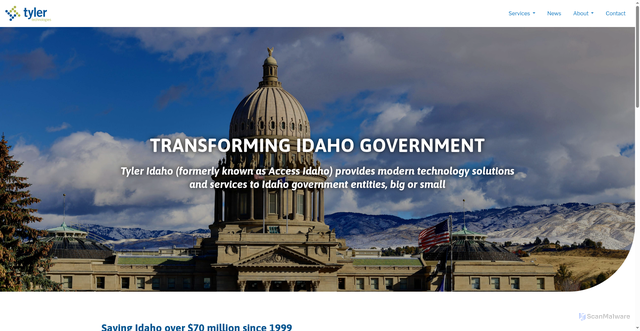 Security scan screenshot of https://tyleridaho.com