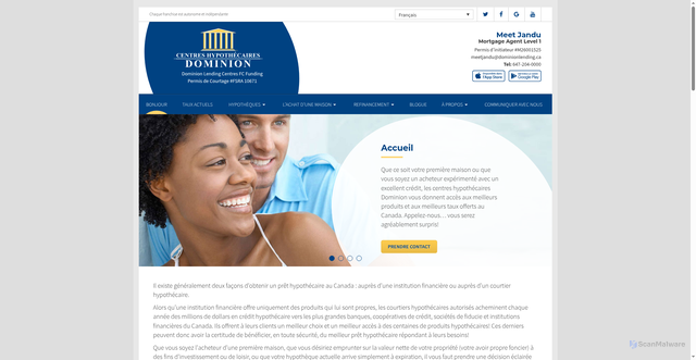 Security scan screenshot of https://mortgagewithmeet.ca/fr/