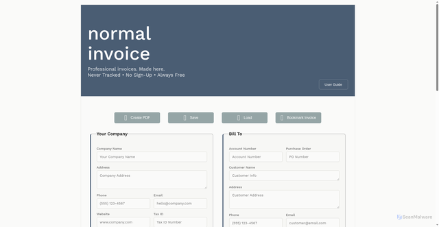Security scan screenshot of https://normalinvoicegit.pages.dev/