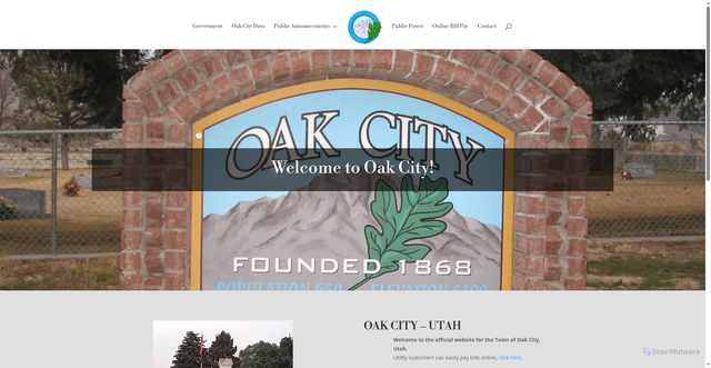 Security scan screenshot of https://oakcityut.gov/