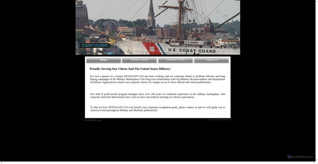 Security scan screenshot of https://www.pentagon-usa.us/