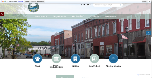 Security scan screenshot of https://spencercountyky.gov/