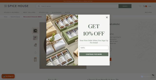 Security scan screenshot of https://www.thespicehouse.com/products/monosodium-glutamate?srsltid=AfmBOooLRbn0ftRWYhRrozhBkEFzYWWnT-GtWkG6AGNSHpeJvTswLaDB
