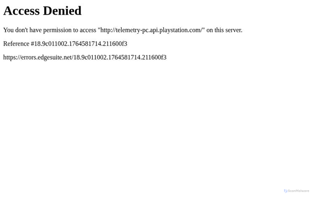 Security scan screenshot of https://telemetry-pc.api.playstation.com/