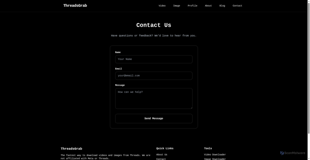 Security scan screenshot of https://romith.pages.dev/contact.html